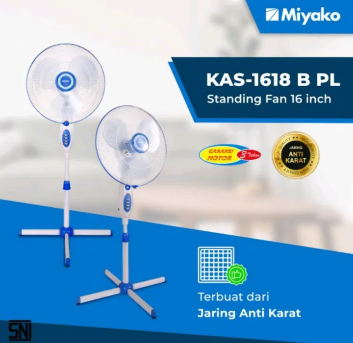 Miyako KAS-1618 B Type PL-GB-GB/KB Kipas Angin Berdiri / Stand Fan [16 ...