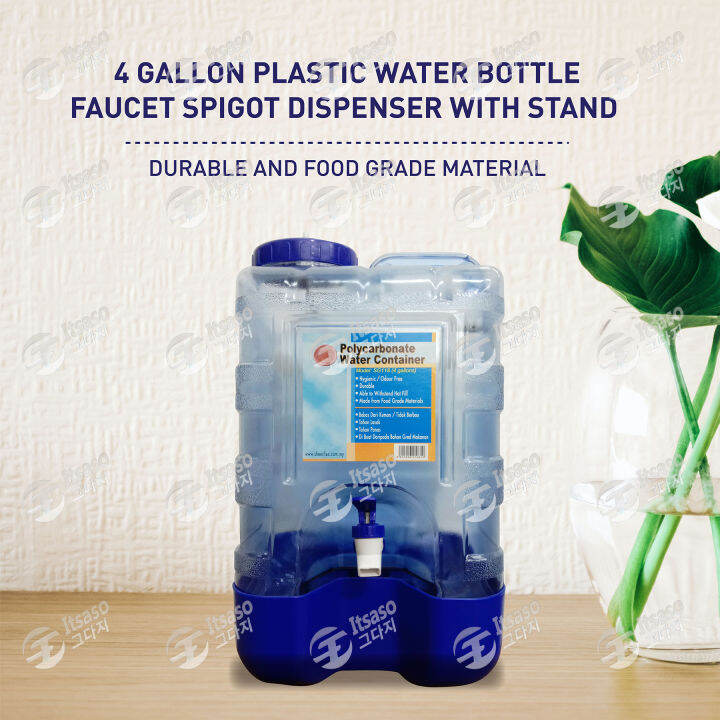4 Gallon Plastic Water Bottle Faucet Spigot Dispenser With Stand