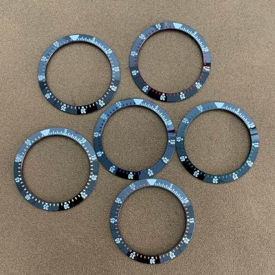 38Mm-30.5Mm Ceramic Insert Ring For Mod Sub Bezel For NH35 Movement Watch Face Watches Replace Accessories Parts Black Numbers