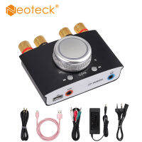 Neoteck Mini Bluetooth-Compatible Power Amplifier เครื่องรับสัญญาณเสียงไร้สายพร้อมอะแดปเตอร์ DC 12V 5A 2ช่อง50W Converter