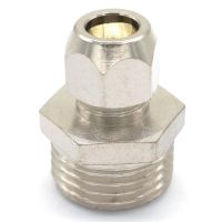 5pcs 1/2 BSP Male Brass Fit 8mm OD Tube Coupler Adapter Connector Compression fitting For Tubing