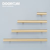 Dooroom Yuan ทองเหลืองเฟอร์นิเจอร์จับ Nordic Modern Pastoral ตู้เสื้อผ้า Dresser ตู้ลิ้นชักกระบอกสีดำ ทองดึง Knobs