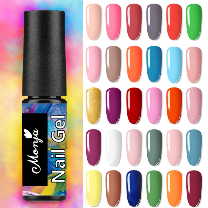 LADES 5ml 30 Colors Nail Art Line Gel Kit 14 Colors For UV/LED Paint