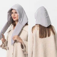 Lenço acolchoado Puffer Gorros, Xaile Triangular, Lenço Capuz, Puffy Light e Lenço Quente, Lenço Puff Neck, Nova Moda, Inverno