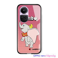 Serpens เคสสำหรับ OPPO Reno10 Pro 5G เคสลายการ์ตูนน่ารักสำหรับเด็กผู้หญิงบินเคสช้างดัมโบ้กันกระแทกฝาหลังกระจกเทมเปอร์