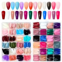 576pcs Colorful Press on Nail Tips False Ballet Summer Artificial Fingernails Design DIY Decorations Tools Accessories Supplies fenguhan