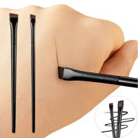 2 PCS Brow Contour Brush Thin Eyeliner Brush Professional Small Angled Eyebrow Brush Soft Bristle Eyeliner Kit Makeup Cosmetic