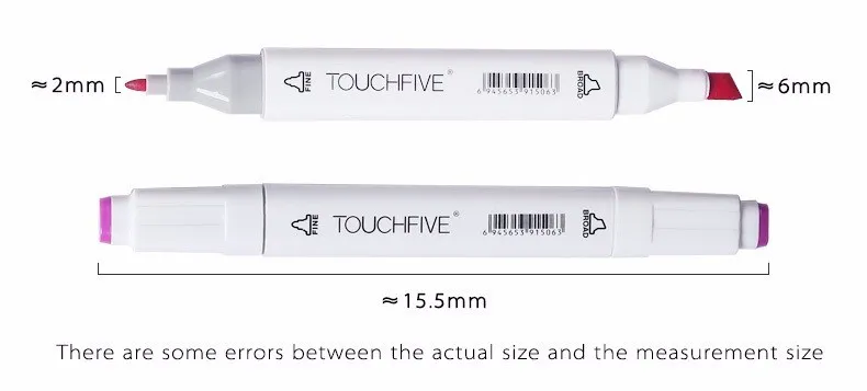 TouchFive Markers Sketching Markers 168 Color Pens Brush Pen Alcohol  Skewing Art Markers for Manga Dual Headed Lettering Markers