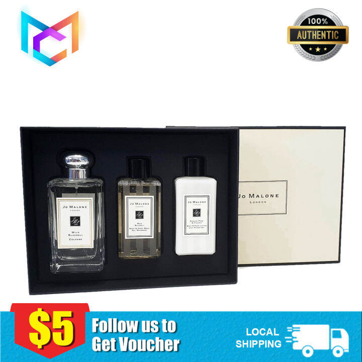 Jo Malone Wild Bluebell Scent Layering Trio Gift Set Lazada Singapore