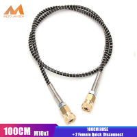 สายไนลอนแรงดันสูง100ซม. พร้อมเกลียว M10x1เชื่อมต่อเร็วข้อต่อ40Mpa 400Bar 6000psi PCP นิวเมติกส์เติมอากาศด้วยสปริงห่อปั๊มอากาศชิ้นส่วนและอุปกรณ์เสริม