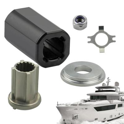 Outboard Engine Hub Kit Wear-Resistant Metal Hub Tool Boating Equipment for Reducing Propeller Noise Reducing Damage To Driveline And Hull Preventing Gear Shift Noise appropriate