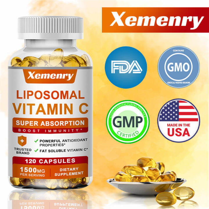 Natural liposomal vitamin C capsule super absorption enhances immunity