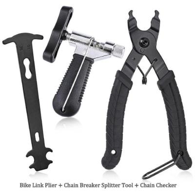 【Worth-Buy】 ˇ ชุดเครื่องมือโซ่จักรยานโซ่เครื่องมือซ่อมแซมสำหรับจักรยานมืออาชีพตัวตรวจสอบแบบ Plier3โซ่ที่ขาดหายไปสำหรับจักรยาน