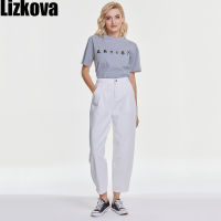 Lizkova Spring White Jeans Woman High Waist Harem Pants 2021 Mujer Pantalones Plus Size Casual Streetwear Vaqueros