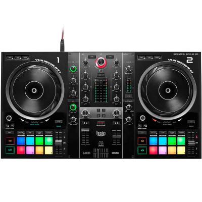 เฮอร์คิวลีส DJControl Inpulse 500อุปกรณ์ควบคุมซอฟต์แวร์ DJ พร้อมหูฟังมอนิเตอร์ HPC-A30 MK2โพลเซ่น &amp; มัดสายเคเบิล RCA ขนาดมินิถึง6นิ้ว