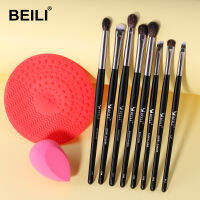 BEILI 81518 pcs Makeup Brushes Set Pink Cosmetic Sponge Red Silicone Cleaning Pad for Foundation Eyeshadow Eyebrow Blush