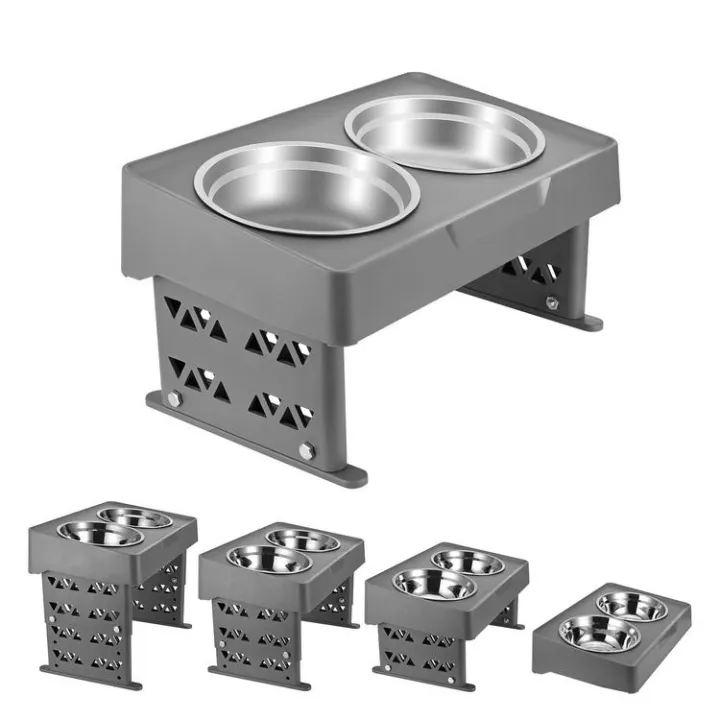Raised Dog Bowl Dog Feeding and Watering Supplies Adjustable Elevated