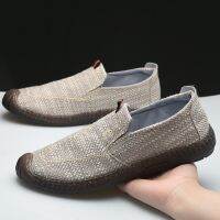 Loafers Men Men Casual Canvas Shoe Cloth Shoe Spring Linen Cloth Men Lightweight Cow Tendon Sole Walking Breathable Shoe Sapato