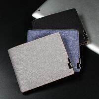 Denim Wallets Purses Men Women Inserts Business Foldable Cowhide Wallet Picture Coin Purse Credit ID Cards Holder Bag carteira