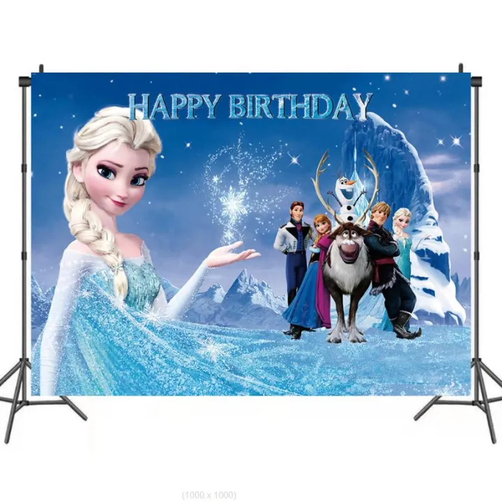 Frozen Backdrop,Princess Birthday Party Banner Background for Photography  Children Birthday Party Decoration 5x3ft | Lazada PH