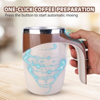 Automatic Stirring Magnetic Mug Rechargeable Model Stirring Coffee Cup Lazy Smart Mixer Stainless Steel Milkshake Rotating Cup