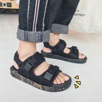 รองเท้าแตะรัดส้น Sandals HG-901 รองเท้าแตะของผู้ชาย-BLACK/WHITE