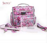 hot！【DT】◈  New Floral Diaper Backpacks Baby Changing Nappy Mom Big Capacity Stroller Mummy Bolsa Maternidade