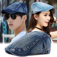 【Hot Sale】 Hat mens spring and summer simple Korean version of washed denim hat casual peaked ladies sunshade