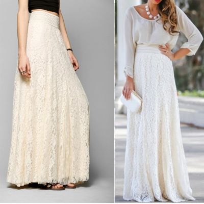 【CC】►  Layer Pleated Skirt Elastic Waist Floral Ankle-length Streetwear