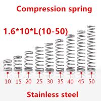 【LZ】 10pcs/lot 1.6x10x10/15/20/25/30/35/40/45/50mm spring 1.6mm stainless steel Micro small Compression spring