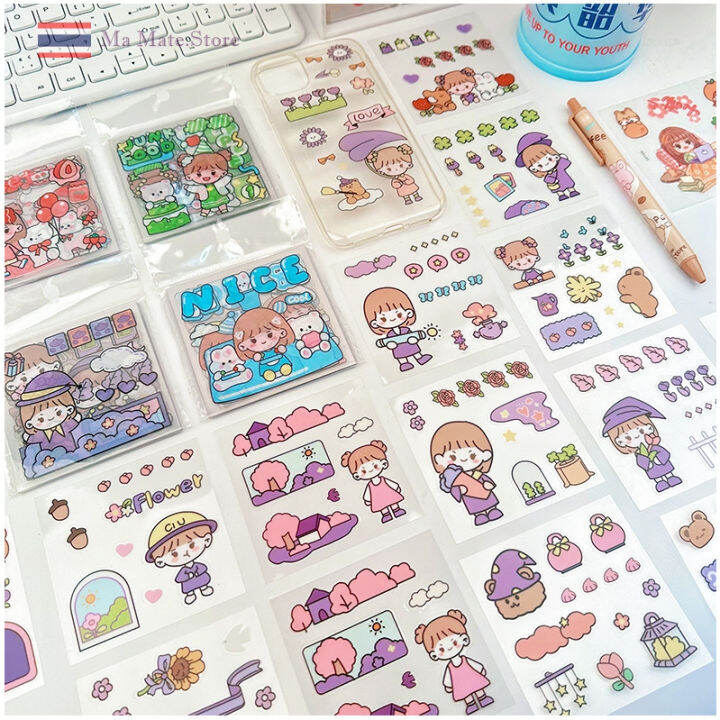 สติ๊กเกอร์การ์ตูนstickerpvc-สติ๊กเกอร์ลายน่ารัก-ติดโน๊ตบุ๊ค-ไอแพด-กันน้ำได้-20แผ่น-sticker-003