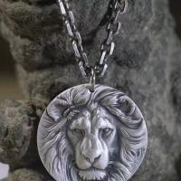 Mens Jewellery Vintage Three-dimensional Lion Head Pendant Necklace Men Punk Party Chain for Men Jewelry Gift collar hombre