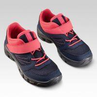 Kids’ Hiking Shoes with Rip-tab MH100 from Jr size 7 to Adult size 2 Blue &amp; Pink