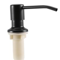 300Ml Kitchen Sink Hand Soap Dispenser Plastic Bottle, Liquid Under Brushed Nickel Head,for Bathroom and Kitchen-Black