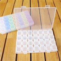 ABDFG 28สล็อตเครื่องประดับพลาสติกจัดเพชรลูกปัดสีกล่องเหล็กของขวัญเล็บ Rhinestones