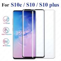 ฟิล์มกระจกแบบเต็มจอ 3D Full Cover Curved Samsung Galaxy S10 S10E S8 S9 Plus Note 8 9 10 20 Ultra