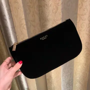 Gucci, Makeup, Black Velvet Gucci Beauty Makeup Bag