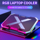 [Qilmily] แท่นวางแล็ปท็อป โต๊ะวางโน๊ตบุค ที่วางโน้ตบุค ขนาดพกพา มีไฟLED Gaming RGB Laptop Cooler Notebook Cooling Pad Super mute