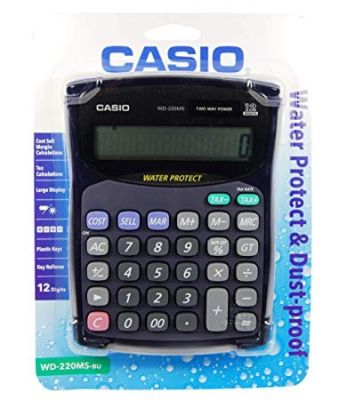 เครื่องคิดเลขกันน้ำ Casio WD-220MS -BU ของแท้ ประกันศูนย์ 2 ปี