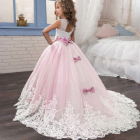 Christmas Girls Long Bridesmaid Dress Elegant Kids Clothes Children Wedding Formal Party Princess Evening 10 12 13 Y Vestidos