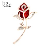 Phoenix B2C Trâm Cài Áo Thời Trang Hoa Hồng Hoa Rhinestone Trâm Áo Trâm