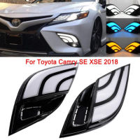 ไฟคู่ LED สัญญาณเลี้ยวกลางวันไฟตัดหมอก DRL สำหรับ Toyota Camry XSE