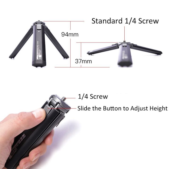 mini-tripod-stand-bracket-aluminum-alloy-desktop-telescopic-tripod-universal-1-4-screw-for-phones-dslr-cameras-bracket-mount