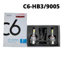 1คู่ ไฟหน้ารถยนต์ C6 LED แสงสีขาว H1 H3 H4 H7 H11 9005 9006 36W 6000K