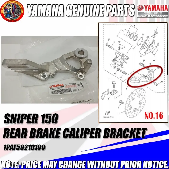 SNIPER 150 REAR BRAKE CALIPER BRACKET GENUINE(1PAF59210100) Lazada PH