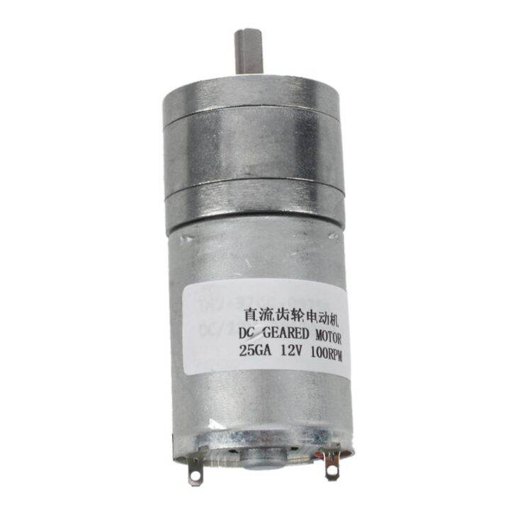 worth-buy-กล่องเกียร์แรงบิด12v-dc-100rpm-motor-listrik-25mm