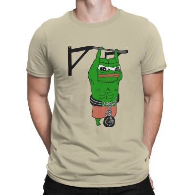 Men T-Shirts Rare Swole Pepe Pull up Casual Pure Cotton Tee Shirt Short Sleeve Muscular Man T Shirts Round Neck Clothes Printing XS-4XL-5XL-6XL