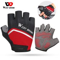 hotx【DT】 2022 NEW Cycling Anti-slip Anti-sweat Men Half Gloves Breathable Anti-shock