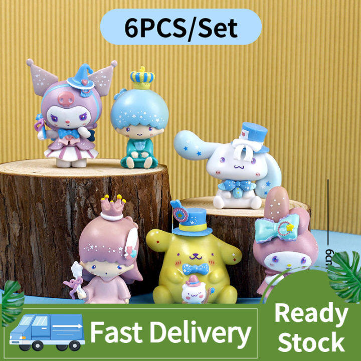 6ชิ้น-เซ็ต-sanrio-melody-kuromi-อบเชยเครื่องประดับทำด้วยมือตกแต่งหน้าเค้ก-hiasan-mobil