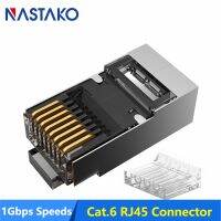 【CW】 NASTAKO Cat6 Cat5e Rj45 6 Network Connectors Plug Split Type Stp Metal Shielded Terminals